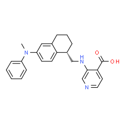 ChemSpider 2D Image | 3-[({(1S)-6-[Methyl(phenyl)amino]-1,2,3,4-tetrahydro-1-naphthalenyl}methyl)amino]isonicotinic acid | C24H25N3O2