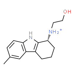 ChemSpider 2D Image | (1R)-N-(2-Hydroxyethyl)-6-methyl-2,3,4,9-tetrahydro-1H-carbazol-1-aminium | C15H21N2O