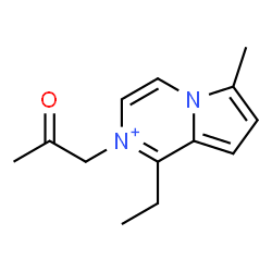 ChemSpider 2D Image | 1-Ethyl-6-methyl-2-(2-oxopropyl)pyrrolo[1,2-a]pyrazin-2-ium | C13H17N2O