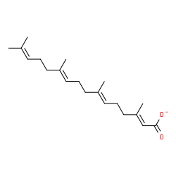 ChemSpider 2D Image | (2E,6E,10E)-3,7,11,15-Tetramethyl-2,6,10,14-hexadecatetraenoate | C20H31O2