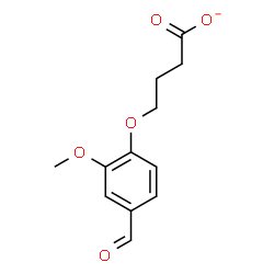 ChemSpider 2D Image | 4-(4-Formyl-2-methoxyphenoxy)butanoate | C12H13O5
