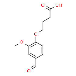 ChemSpider 2D Image | 4-(4-Formyl-2-methoxyphenoxy)butanoic acid | C12H14O5