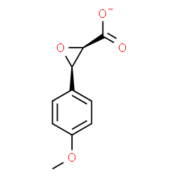 ChemSpider 2D Image | (2R,3R)-3-(4-Methoxyphenyl)-2-oxiranecarboxylate | C10H9O4