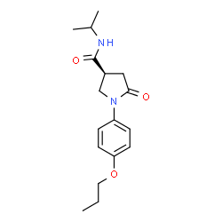 ChemSpider 2D Image | (3S)-N-Isopropyl-5-oxo-1-(4-propoxyphenyl)-3-pyrrolidinecarboxamide | C17H24N2O3