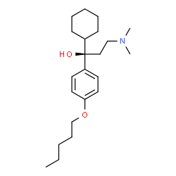 ChemSpider 2D Image | (1R)-1-Cyclohexyl-3-(dimethylamino)-1-[4-(pentyloxy)phenyl]-1-propanol | C22H37NO2