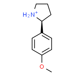 ChemSpider 2D Image | (2S)-2-(4-Methoxyphenyl)pyrrolidinium | C11H16NO