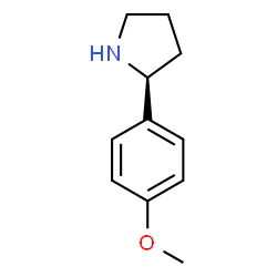 ChemSpider 2D Image | (2S)-2-(4-Methoxyphenyl)pyrrolidine | C11H15NO
