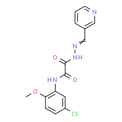 ChemSpider 2D Image | N-(5-Chloro-2-methoxyphenyl)-2-oxo-2-[2-(3-pyridinylmethylene)hydrazino]acetamide | C15H13ClN4O3