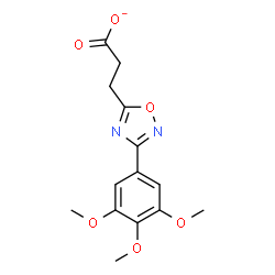 ChemSpider 2D Image | 3-[3-(3,4,5-Trimethoxyphenyl)-1,2,4-oxadiazol-5-yl]propanoate | C14H15N2O6