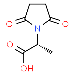 ChemSpider 2D Image | (2R)-2-(2,5-Dioxo-1-pyrrolidinyl)propanoic acid | C7H9NO4