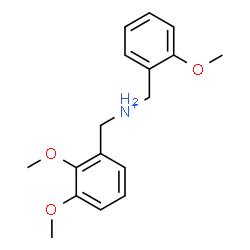 ChemSpider 2D Image | (2,3-Dimethoxyphenyl)-N-(2-methoxybenzyl)methanaminium | C17H22NO3