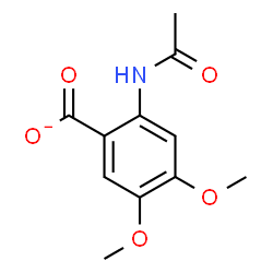 ChemSpider 2D Image | 2-Acetamido-4,5-dimethoxybenzoate | C11H12NO5