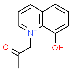 ChemSpider 2D Image | 8-Hydroxy-1-(2-oxopropyl)quinolinium | C12H12NO2