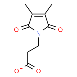 ChemSpider 2D Image | 3-(3,4-Dimethyl-2,5-dioxo-2,5-dihydro-1H-pyrrol-1-yl)propanoate | C9H10NO4