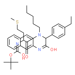 ChemSpider 2D Image | 2-Methyl-2-propanyl [1-{[1-(4-ethylphenyl)-2-(2-naphthylamino)-2-oxoethyl](pentyl)amino}-4-(methylsulfanyl)-1-oxo-2-butanyl]carbamate | C35H47N3O4S