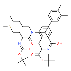 ChemSpider 2D Image | 2-Methyl-2-propanyl N-{(3,4-dimethylphenyl)[(N-{[(2-methyl-2-propanyl)oxy]carbonyl}methionyl)(pentyl)amino]acetyl}phenylalaninate | C38H57N3O6S