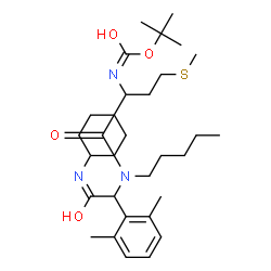 ChemSpider 2D Image | 2-Methyl-2-propanyl [1-{[2-(cyclohexylamino)-1-(2,6-dimethylphenyl)-2-oxoethyl](pentyl)amino}-4-(methylsulfanyl)-1-oxo-2-butanyl]carbamate | C31H51N3O4S