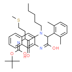 ChemSpider 2D Image | 2-Methyl-2-propanyl [1-{[1-(2,6-dimethylphenyl)-2-(2-naphthylamino)-2-oxoethyl](pentyl)amino}-4-(methylsulfanyl)-1-oxo-2-butanyl]carbamate | C35H47N3O4S