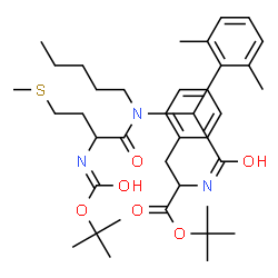 ChemSpider 2D Image | 2-Methyl-2-propanyl N-{(2,6-dimethylphenyl)[(N-{[(2-methyl-2-propanyl)oxy]carbonyl}methionyl)(pentyl)amino]acetyl}phenylalaninate | C38H57N3O6S