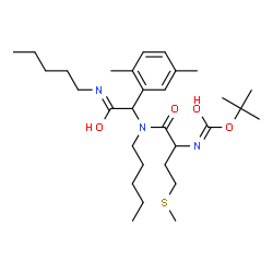 ChemSpider 2D Image | 2-Methyl-2-propanyl [1-{[1-(2,5-dimethylphenyl)-2-oxo-2-(pentylamino)ethyl](pentyl)amino}-4-(methylsulfanyl)-1-oxo-2-butanyl]carbamate | C30H51N3O4S