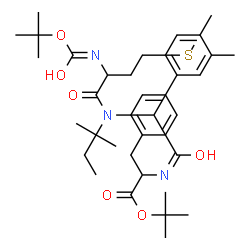 ChemSpider 2D Image | 2-Methyl-2-propanyl N-{(3,4-dimethylphenyl)[(2-methyl-2-butanyl)(N-{[(2-methyl-2-propanyl)oxy]carbonyl}methionyl)amino]acetyl}phenylalaninate | C38H57N3O6S