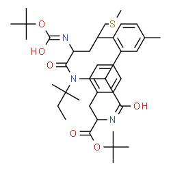 ChemSpider 2D Image | 2-Methyl-2-propanyl N-{(2,5-dimethylphenyl)[(2-methyl-2-butanyl)(N-{[(2-methyl-2-propanyl)oxy]carbonyl}methionyl)amino]acetyl}phenylalaninate | C38H57N3O6S