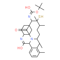 ChemSpider 2D Image | 2-Methyl-2-propanyl (1-{[2-(cyclohexylamino)-1-(2,3-dimethylphenyl)-2-oxoethyl](5-methyl-2-hexanyl)amino}-1-oxo-3-sulfanyl-2-propanyl)carbamate | C31H51N3O4S