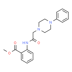ChemSpider 2D Image | Methyl 2-{[(4-phenyl-1-piperazinyl)acetyl]amino}benzoate | C20H23N3O3