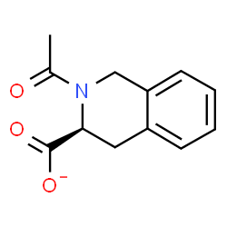 ChemSpider 2D Image | (3S)-2-Acetyl-1,2,3,4-tetrahydro-3-isoquinolinecarboxylate | C12H12NO3