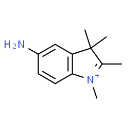 ChemSpider 2D Image | 5-Amino-1,2,3,3-tetramethyl-3H-indolium | C12H17N2