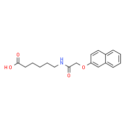 ChemSpider 2D Image | 6-{[(2-Naphthyloxy)acetyl]amino}hexanoic acid | C18H21NO4