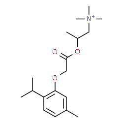 ChemSpider 2D Image | 2-[2-(2-Isopropyl-5-methylphenoxy)acetoxy]-N,N,N-trimethyl-1-propanaminium | C18H30NO3