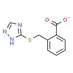 ChemSpider 2D Image | 2-[(1H-1,2,4-Triazol-5-ylsulfanyl)methyl]benzoate | C10H8N3O2S