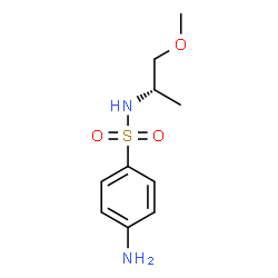 ChemSpider 2D Image | 4-Amino-N-[(2S)-1-methoxy-2-propanyl]benzenesulfonamide | C10H16N2O3S