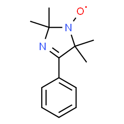 ChemSpider 2D Image | (2,2,5,5-Tetramethyl-4-phenyl-2,5-dihydro-1H-imidazol-1-yl)oxidanyl | C13H17N2O
