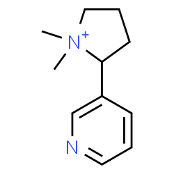 ChemSpider 2D Image | 1,1-Dimethyl-2-(3-pyridinyl)pyrrolidinium | C11H17N2
