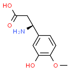 ChemSpider 2D Image | (R)-3-(3-hydroxy-4-methoxyphenyl)-β-alanine | C10H13NO4