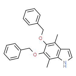 ChemSpider 2D Image | 5,6-bis-benzyloxy-4,7-dimethylindole | C24H23NO2