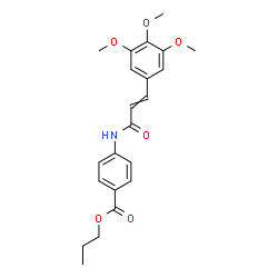 ChemSpider 2D Image | Propyl 4-{[3-(3,4,5-trimethoxyphenyl)acryloyl]amino}benzoate | C22H25NO6