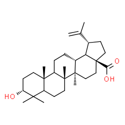 ChemSpider 2D Image | (3alpha,5xi,9xi,18xi)-3-Hydroxylup-20(29)-en-28-oic acid | C30H48O3