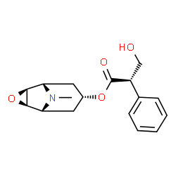 ChemSpider 2D Image | (1R,2R,4S,5S,7s)-9-Methyl-3-oxa-9-azatricyclo[3.3.1.0~2,4~]non-7-yl tropate | C17H21NO4