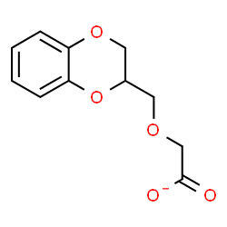 ChemSpider 2D Image | (2,3-Dihydro-1,4-benzodioxin-2-ylmethoxy)acetate | C11H11O5