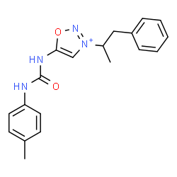 ChemSpider 2D Image | 5-{[(4-Methylphenyl)carbamoyl]amino}-3-(1-phenyl-2-propanyl)-1,2,3-oxadiazol-3-ium | C19H21N4O2