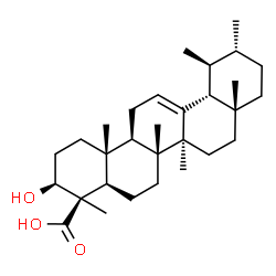 ChemSpider 2D Image | (3beta)-3-Hydroxyurs-12-en-24-oic acid | C30H48O3