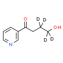 ChemSpider 2D Image | 4-Hydroxy-1-(3-pyridinyl)-1-(3,3,4,4-~2~H_4_)butanone | C9H7D4NO2