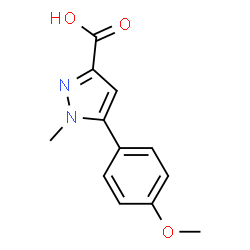 ChemSpider 2D Image | 5-(4-methoxyphenyl)-1-methylpyrazole-3-carboxylic acid | C12H12N2O3