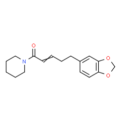 ChemSpider 2D Image | 5-(1,3-Benzodioxol-5-yl)-1-(1-piperidinyl)-2-penten-1-one | C17H21NO3