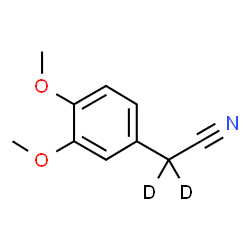 ChemSpider 2D Image | 3,4-Dimethoxyphenylacetonitrile-2,2-d2 | C10H9D2NO2