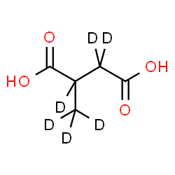 ChemSpider 2D Image | 2-(~2~H_3_)Methyl(~2~H_3_)butanedioic acid | C5H2D6O4