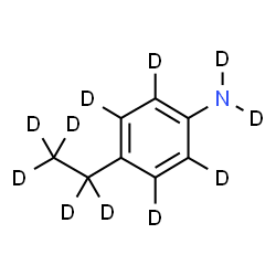 ChemSpider 2D Image | 4-(~2~H_5_)Ethyl(~2~H_6_)aniline | C8D11N
